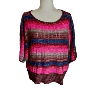Two One Two New York Multi Stripe Knit Top